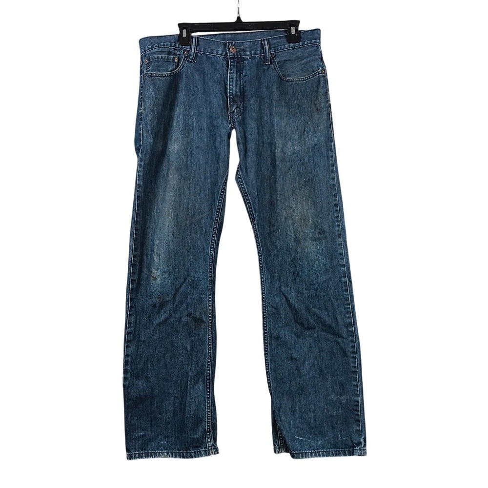 Levis 514 Jeans Mens 36x32‎ Straight Fit Blue Denim Casual Everyday Wear